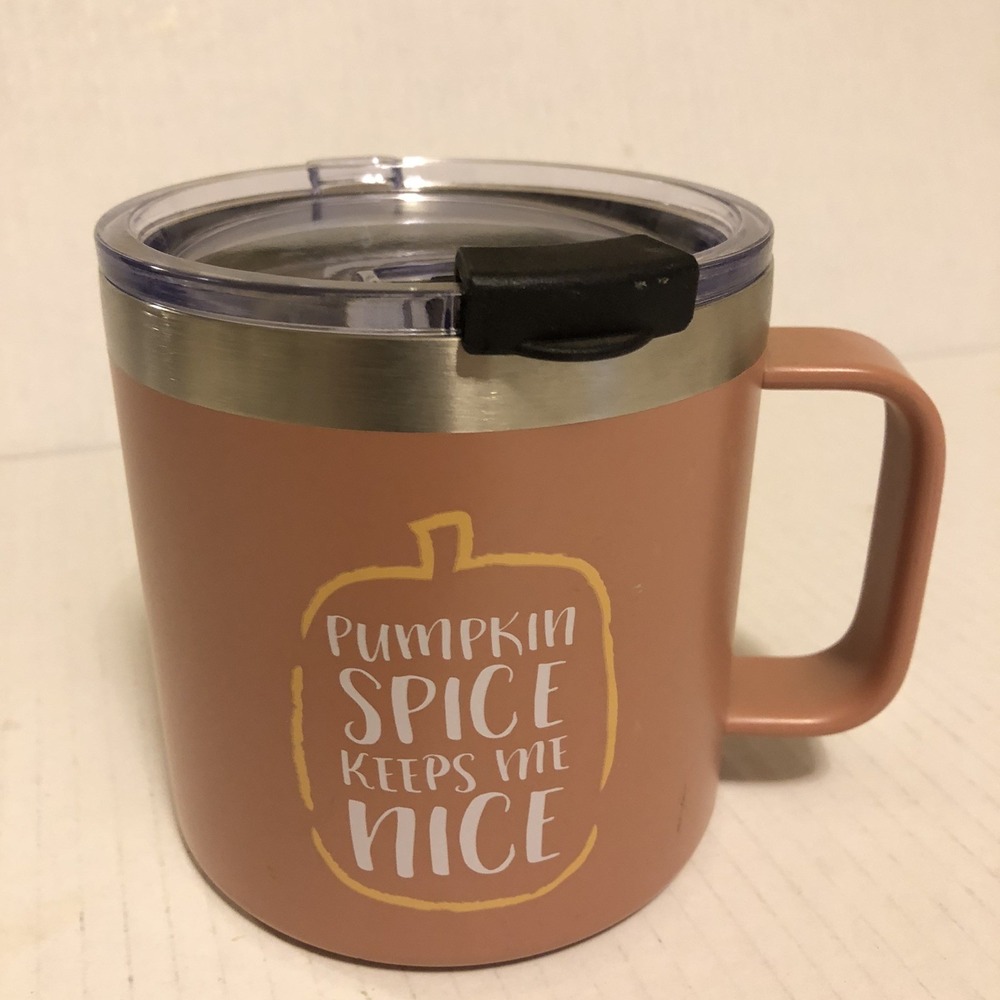 Fall Double Wall Vacuum Travel Mug  14oz (Pumpkin spice Keeps Me Nice)